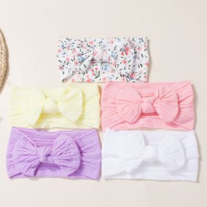 Back to Basics. Floral Pastel.  Set de 5 Headbands Unitalla