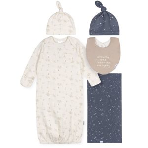 Gerber.  Set de Regalo para Nene de 5 Piezas.  Ivory . 0-6M