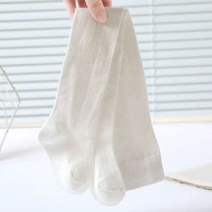 Panty Clásico Blend Algodón Calado.  Blanco.  Petit Mont - 12-24M